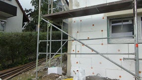 Bild: Fassadendämmung mit WDVS